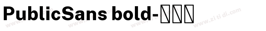 PublicSans bold字体转换